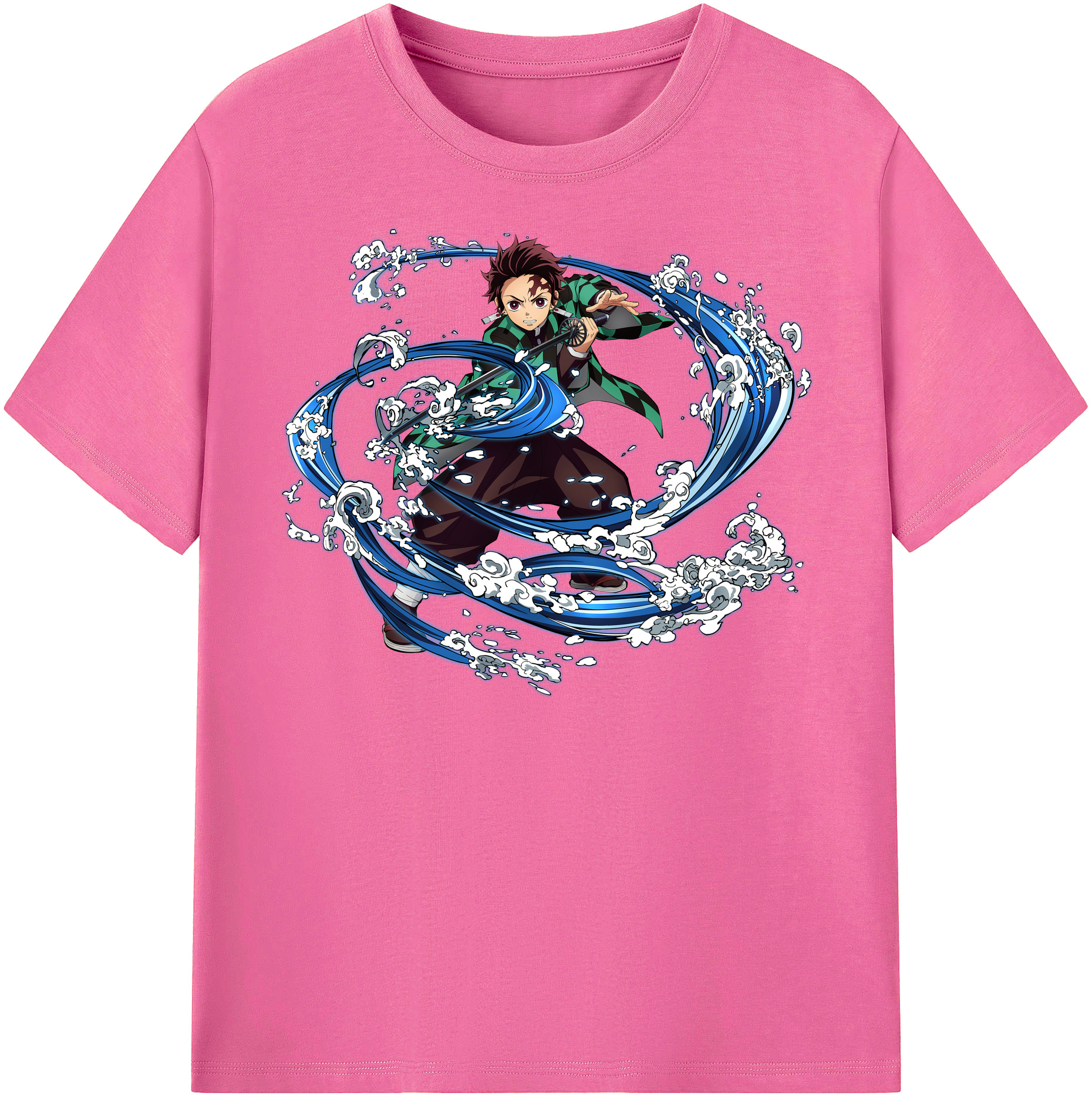 （画像用） 鬼滅の刃 竈門 炭治郎／かまど たんじろう Kamado Tanjirou レディースカジュアルプリントTシャツ（綿100％）